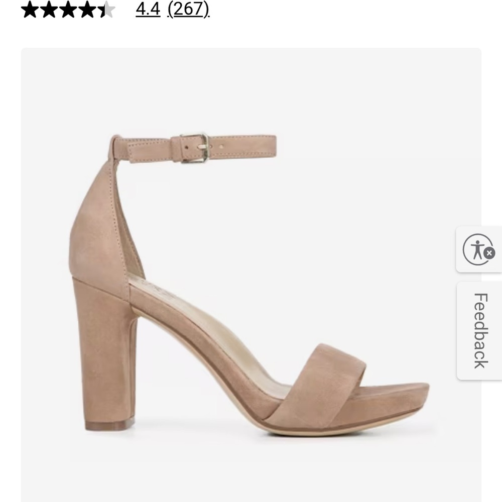 Naturalizer Tan Block Heel Sandals